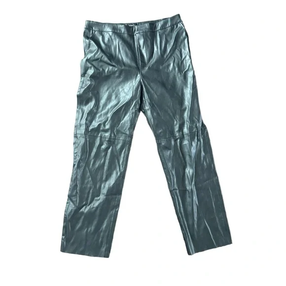 Lulus Faux Leather Black Pants Size XL - Picture 3 of 9